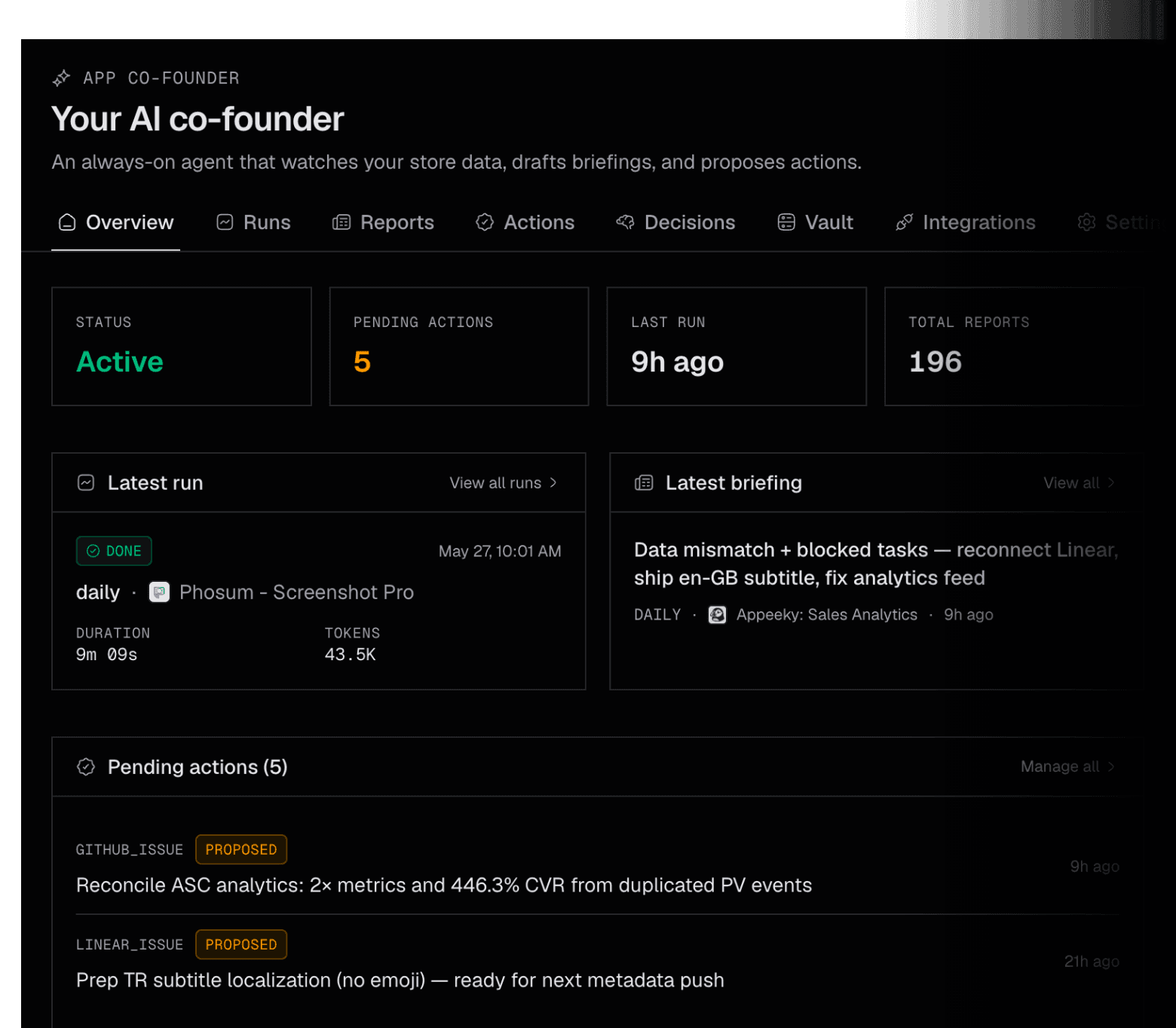 Co-founder Agent