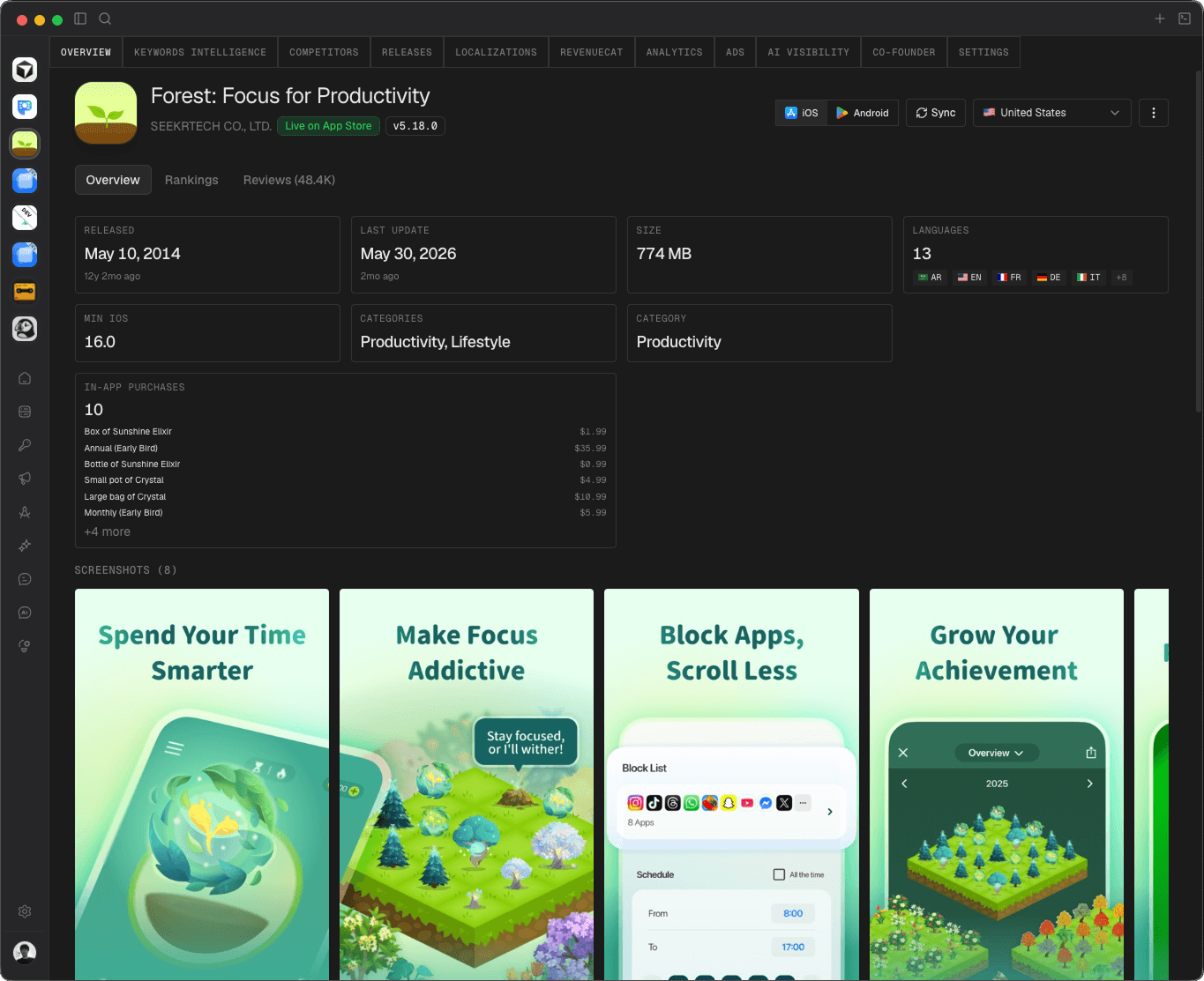 App overview on Appeeky Desktop