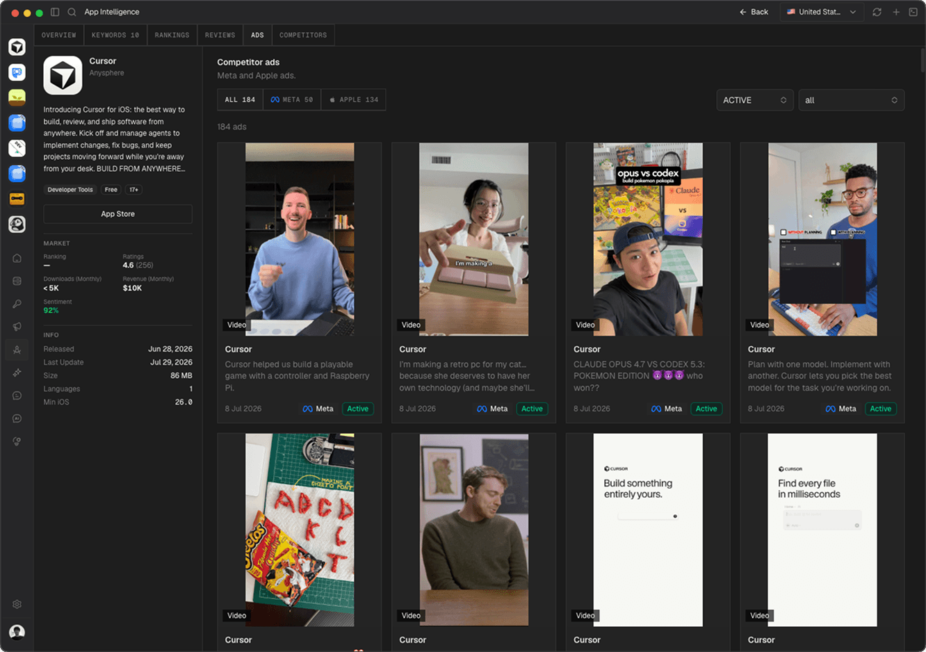 Competitor Ads preview